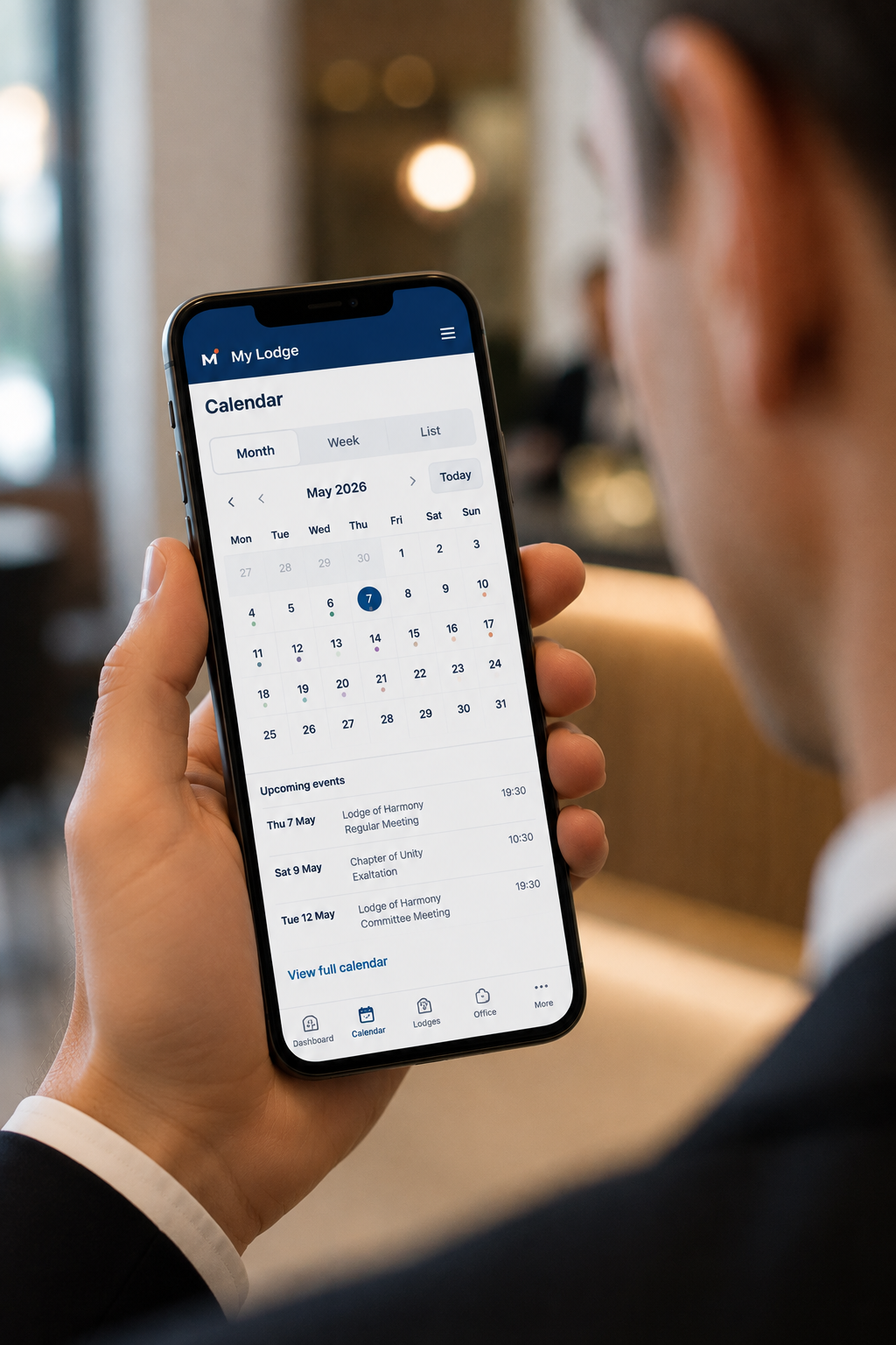 Calendar feature placeholder